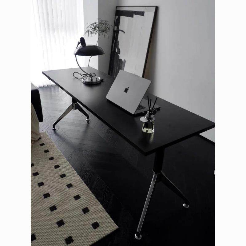 电脑桌台式简约家用书桌餐桌现代轻奢办公洽谈桌椭圆会议桌工作台