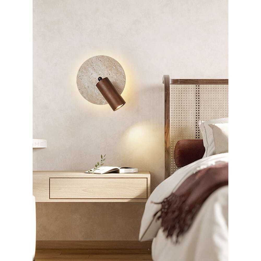 民宿酒店客房卧室床头壁画射灯中古风书房可旋转护眼led阅读壁灯