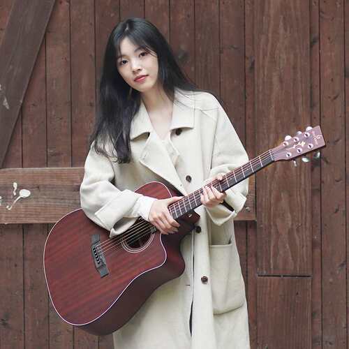 guitarist面单吉他民谣吉他41寸缺角初学者男女学生练习