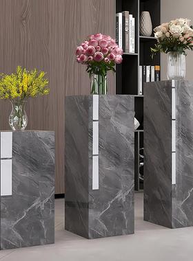 岩板底座落地摆件轻奢高档客厅大理石底座底座增高台展台展示架