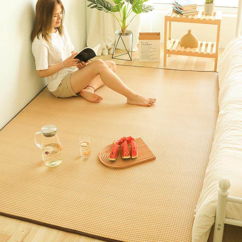 凉席地垫日式榻榻米垫夏天客厅卧室床边阳台地毯夏季藤席垫子