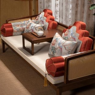 中国风罗汉床坐垫高档实木海绵座垫防滑红木沙发垫通用垫子定制