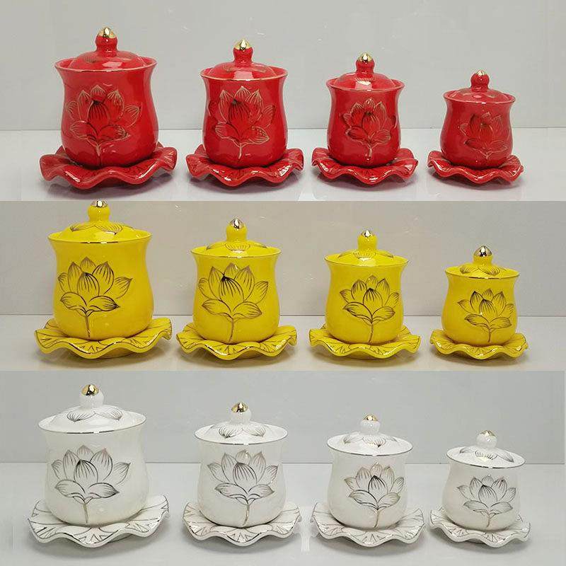 供佛水杯大号家用莲花供水杯观音大悲水供杯陶瓷净水杯佛前圣水杯,家居饰品,桌面摆件,淘宝优惠券,粉丝福利购,淘宝优惠卷