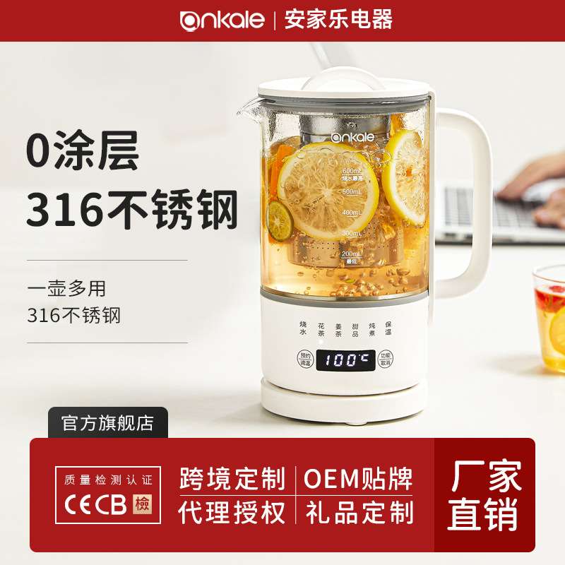 一人新款迷你煮水壶养生壶小型办公室玻璃烧水壶mini炖煮电热水壶
