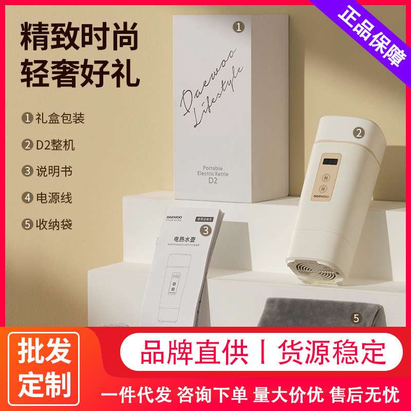 大宇 D2升级便携烧水壶电热水壶家用煮水小型迷你旅行保温