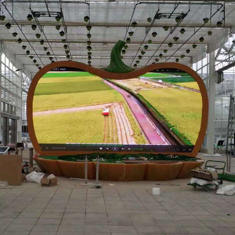 现代农业种植装备基地南瓜效果室内大型异形P3全彩LED显示屏幕