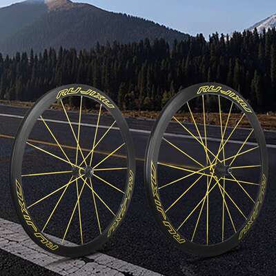 700C120响RUJIXU公路自行车铝合金轮组V/C 圈刹碟刹直拉破风扁条