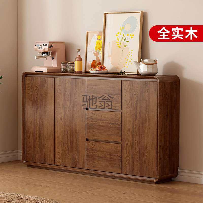 lw0全实木餐边柜靠墙一体家用客厅置物储物茶水柜子厨房橱柜收纳,电子元器件市场,其它元器件,淘宝优惠券,粉丝福利购,淘宝优惠卷