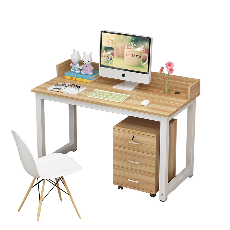 定制 简易电脑桌台式家用带挡板 钢木办公桌子 写字台学习桌