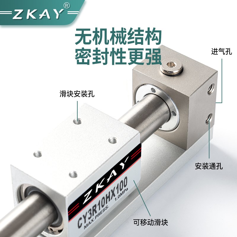 无杆气缸磁藕式CY1R/CY3R6/10/15/20/25/32/40* 200/300*400X500