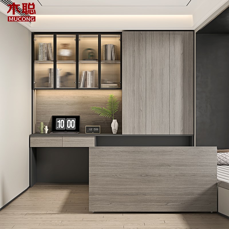 意式轻奢书桌柜衣柜隐形折叠床一体书房办公午休家用小户型4CH36