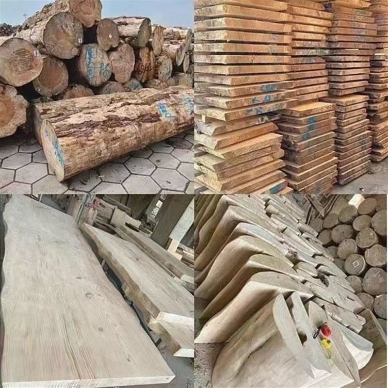 榆木实定制整张j木板长方形茶台桌面板2米长餐桌吧台原木面板大板