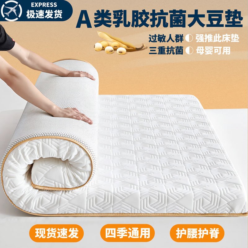 新款A类乳胶记忆棉加厚超软海绵B床垫铺底单人学生家用床护垫超厚
