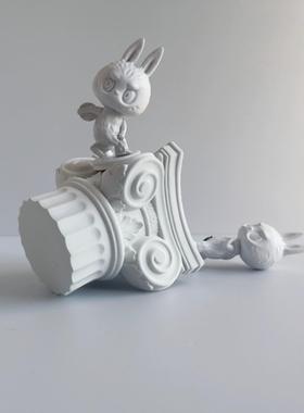 北欧式罗马柱摆客厅台桌面个性创意建筑艺术品装饰纯手工水泥摆件