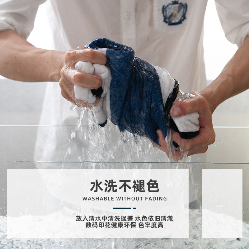 地中海几何线条蓝色沙发垫防滑现代沙发坐垫罩盖巾四季通用