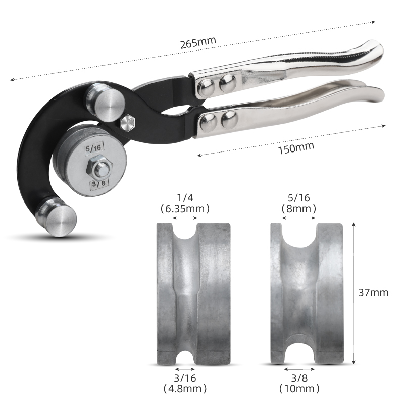 弯管器手动合1铜管弯管器铜管空调铝管铁不锈钢折弯器5---10mm