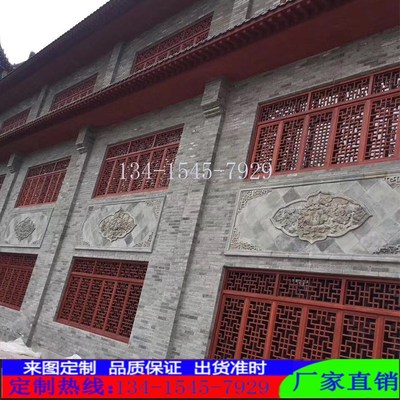 仿古木纹铝合金窗格子 方管焊接铝窗防盗网格栅栏杆护栏