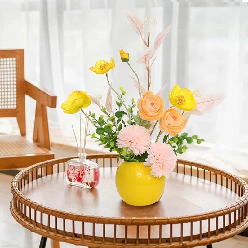 假花仿真花干花束家居客厅摆设餐桌花艺装饰摆件仿生花卉绿植盆栽