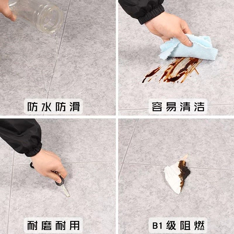 C塑胶地板革防水地胶学校商用防滑耐磨地垫贴地板胶医院工程革