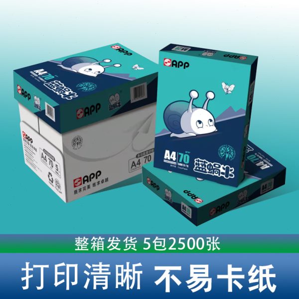 A4复印纸70克打印纸500张公用纸双面防静电整箱复印纸
