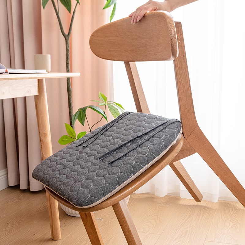 四季通用马蹄形纯色加厚餐椅坐垫棉布座垫办公椅子垫学生屁垫防滑