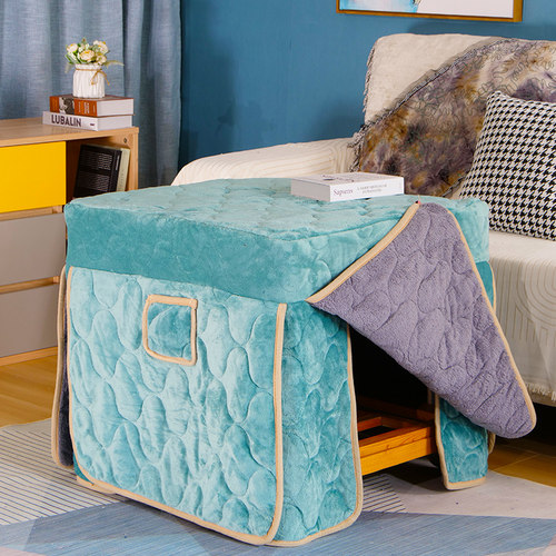 烤火罩加厚烤火桌子正方形罩套加绒加厚法兰绒家用电炉罩保暖家用