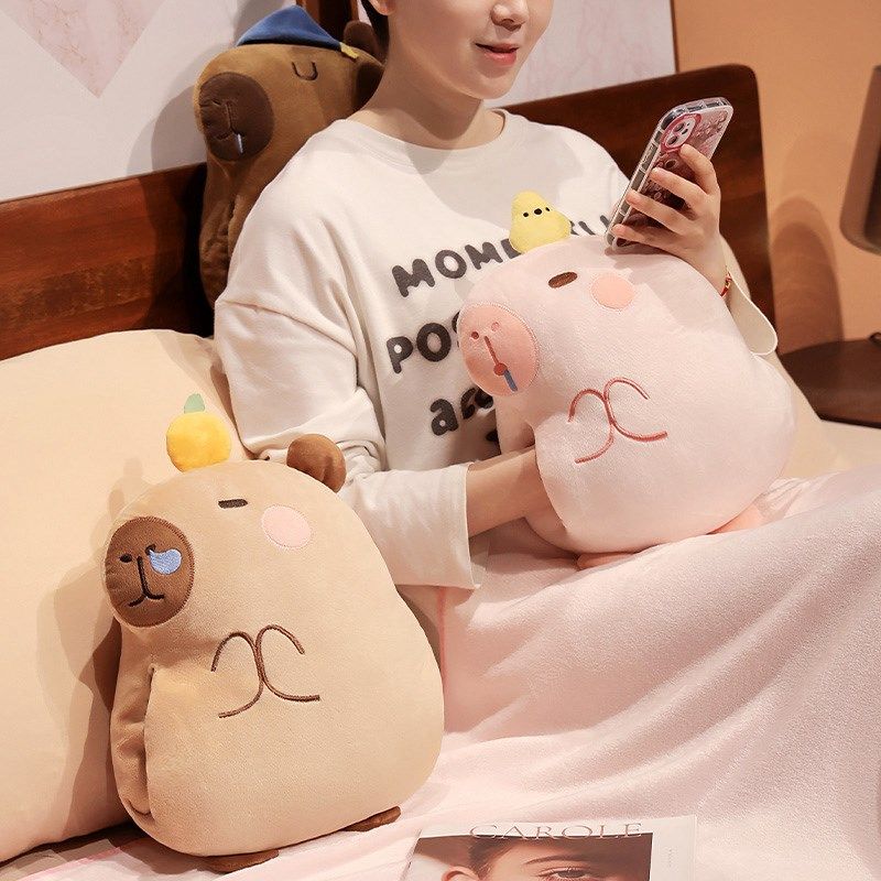 卡皮巴拉抱枕被子两用午睡空调毯子二合一靠垫枕头多功能汽车盖毯,居家布艺,抱枕被,淘宝优惠券,粉丝福利购,淘宝优惠卷