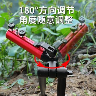 新款 折加叠脚向台地插支架万铝厚野鱼钓手竿架杆架插地炮炮台全架