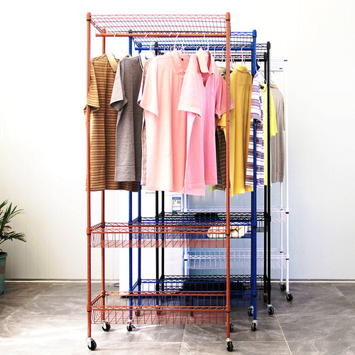 家庭阳台单杆晾衣架卧室移动落地挂衣架宿舍学生组合衣架女生架子