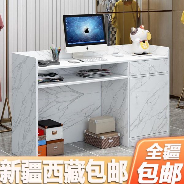 新疆西藏包邮简约现代前台接待台收银台店铺吧台桌小型柜台美容院