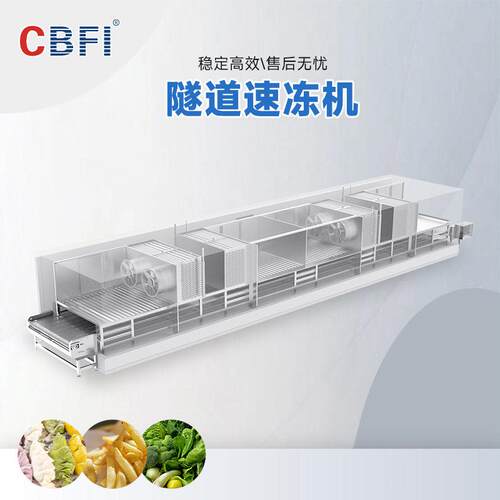 隧道式网冻机食品速速冻设备大型连续式带速冻适用942于海鲜机速