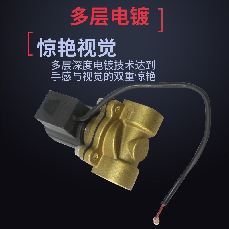 埃美柯754黄铜电磁阀电动开关AC220V气体油常闭式J011X-10T