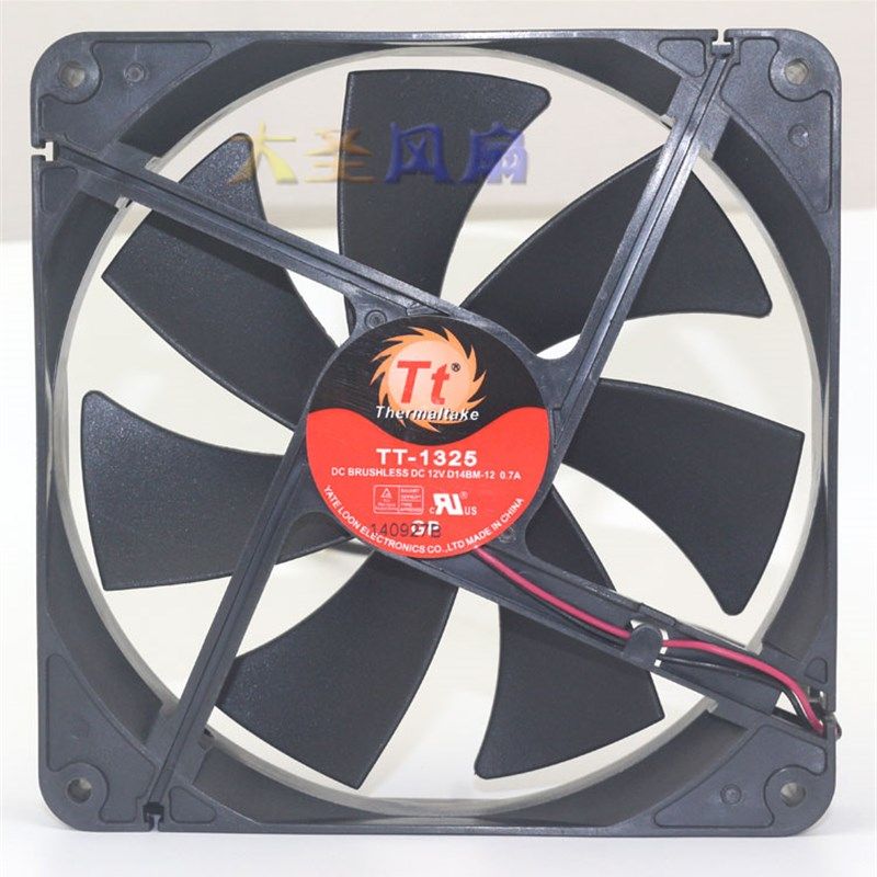 Thermaltake正品TT-1325 DC12V 0.7A 14CM双滚珠电源机箱风扇