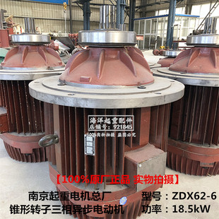 18.5kW电机锥形转子三相异步电动机 正品 南京起重电机总厂ZDX62