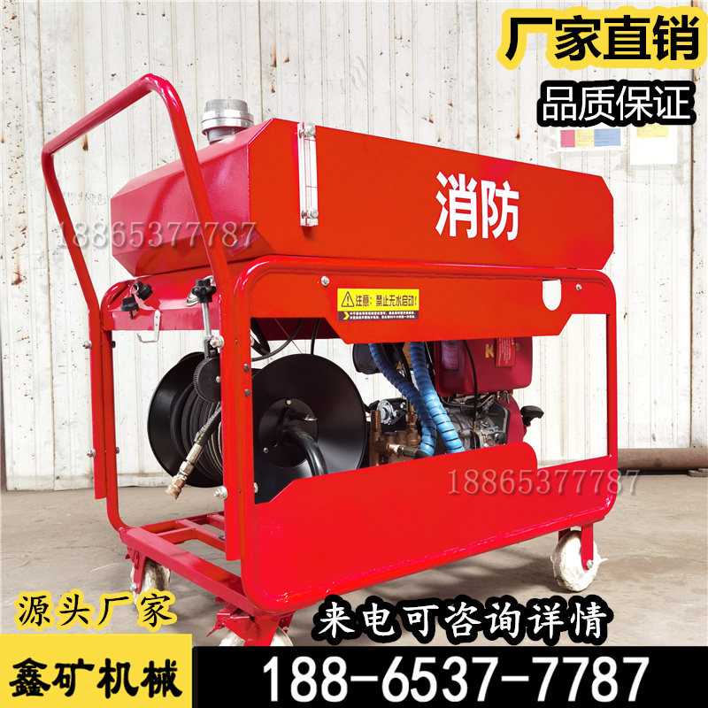 手推式灭火器 可移动消防高压细水雾推车细水雾灭火装置 水枪脉冲