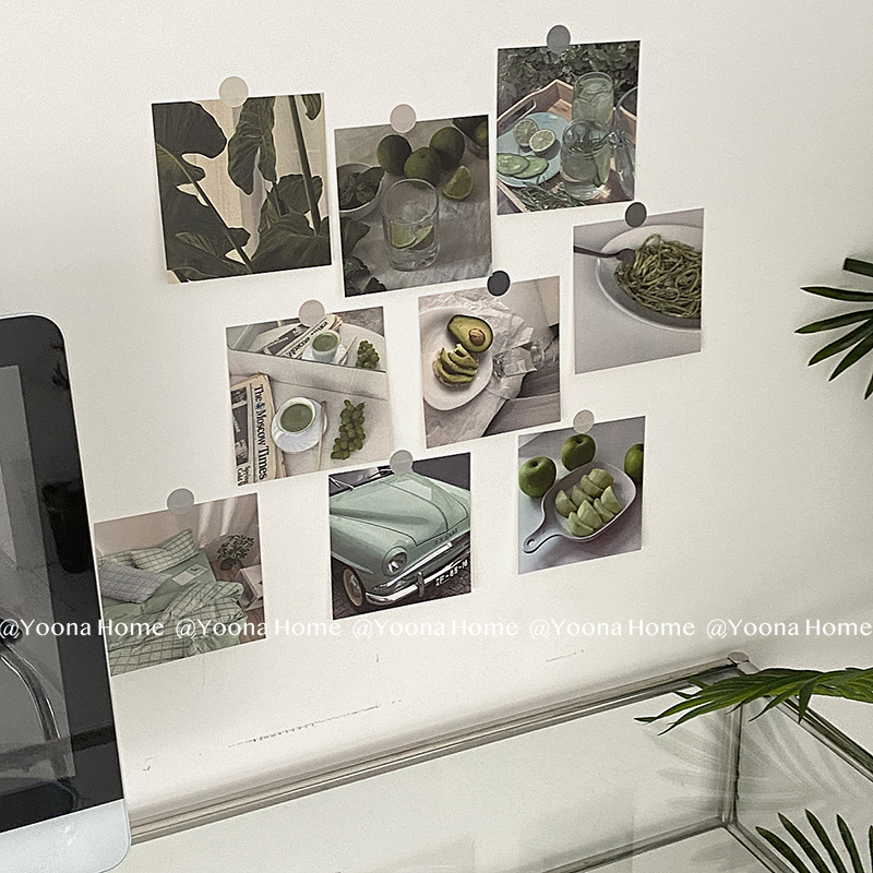 ins夏日小清新绿色系装饰照片墙杂志卡片背景墙chic装饰百搭贴画