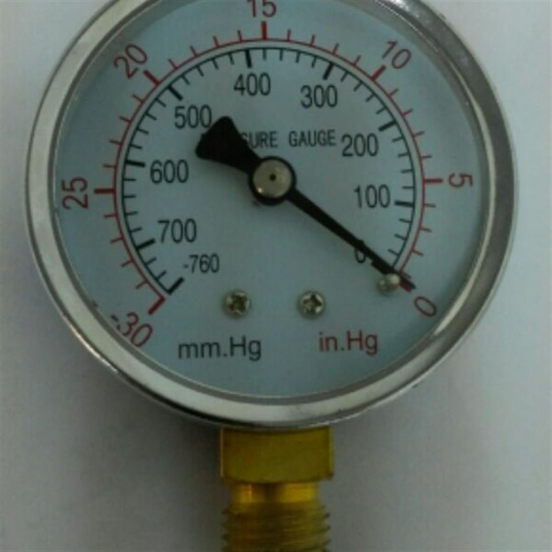 真空计表 -760mm.hg~0 -30in.hg~0 负压表 -0.1~0mpa 直径60mm