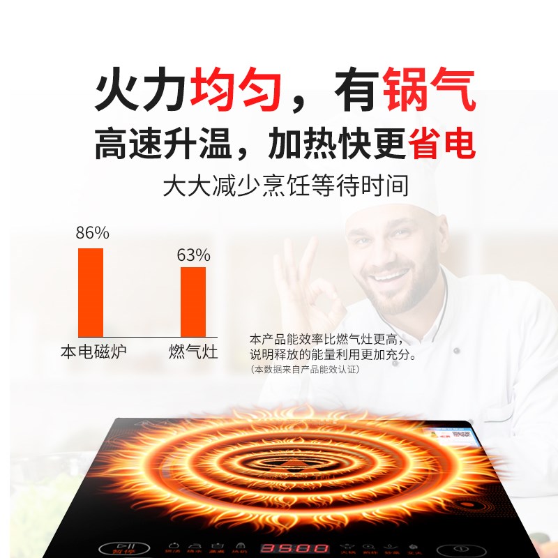 电磁炉家用款大功率3500w猛火爆炒嵌入式电磁灶炒锅大火力德谷子
