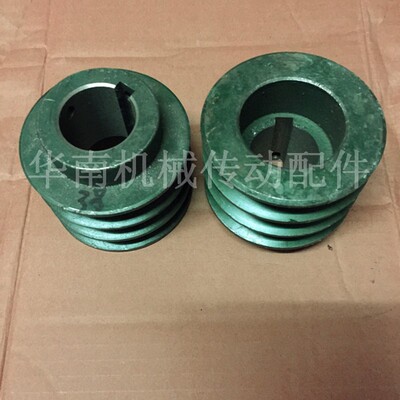 三角皮带轮 B带3槽内孔42电机皮带轮 铸铁轴径42电机皮带盘B3