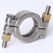 304不锈钢快装 卫生级强力三节3A抱箍卡盘 高压重型卡箍