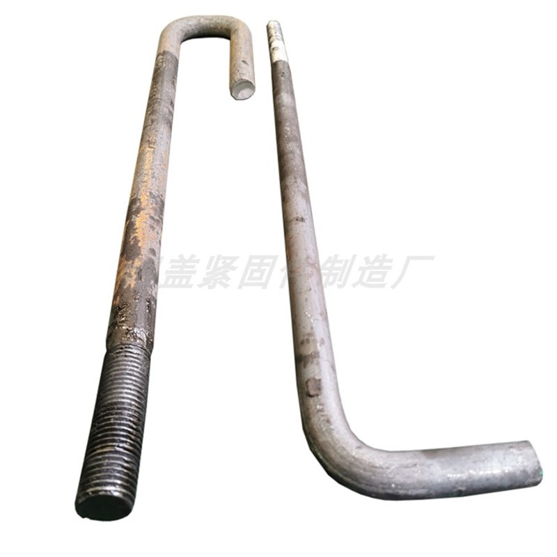 Q235B地脚螺栓钢结构预埋件7字型螺丝L型地基锚杆锚栓16m24m36m42