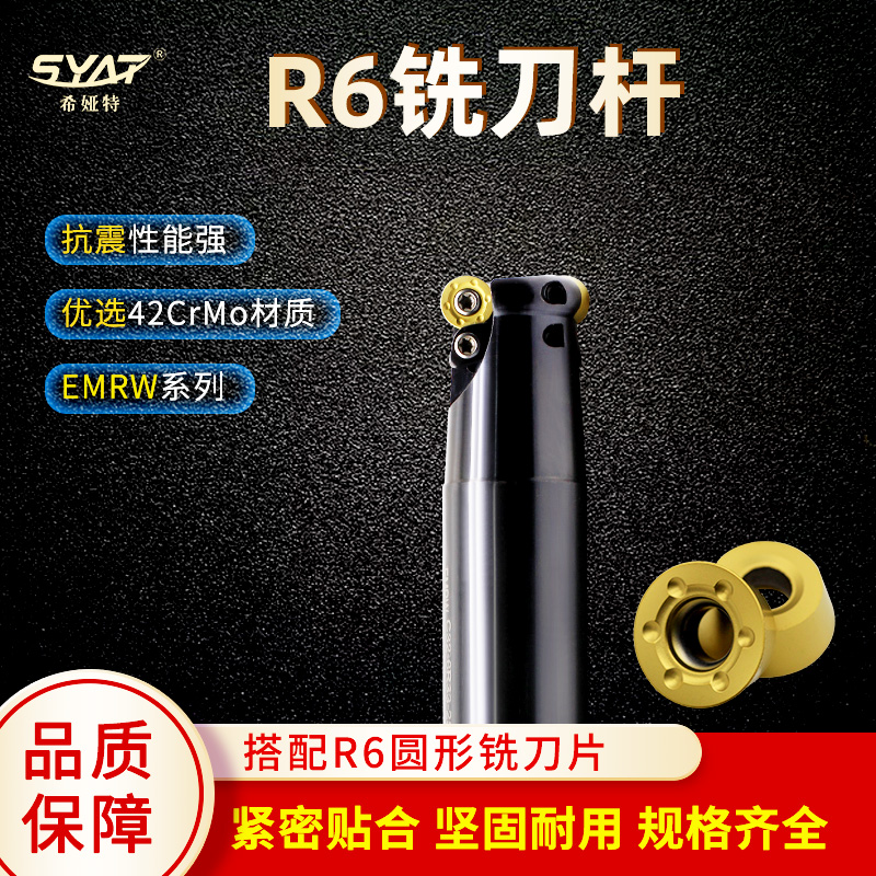 syat数控抗震铣刀杆EMRW-R6加工中心合金方肩立铣刀杆圆鼻铣刀杆