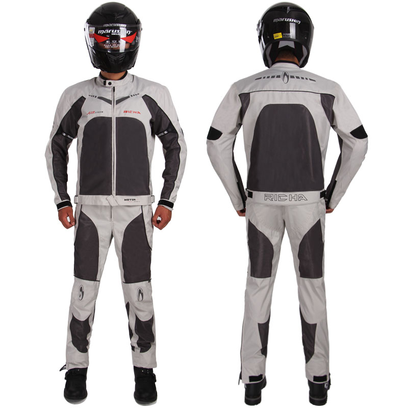 RICHA 2018春夏网眼机车服套装 摩托车防护服CE护具防护服