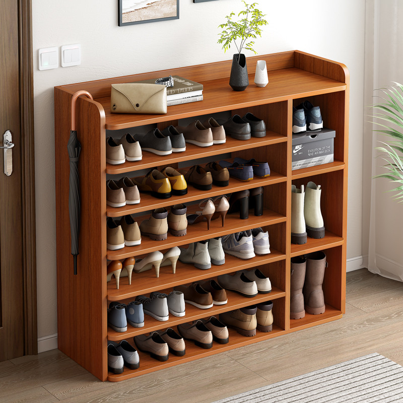 鞋架简易多层收纳鞋柜家用门口室内放经济型实木色置物架子大容量