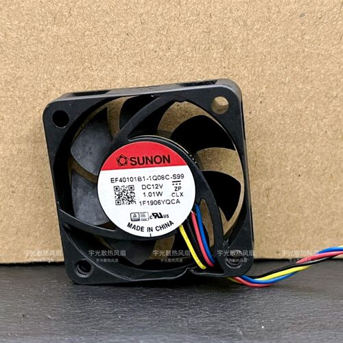 建准SUNON EF40101B1-1Q08C-S99 4010 4cm 12V双滚珠PWM散热风扇