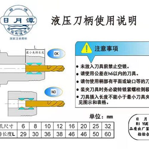 代理台湾日月潭液压刀柄BT40-PHC6-8-10-12-16-20-32筒夹BT30BT50