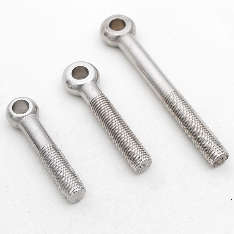 304不锈钢活接螺丝螺栓吊环鱼眼活节加长螺杆带孔螺丝杆m16m18m20