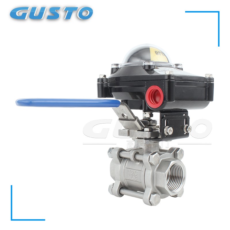 XQ11F-16P手动信号球阀三片式带信号反馈定制防爆回信器三通法兰