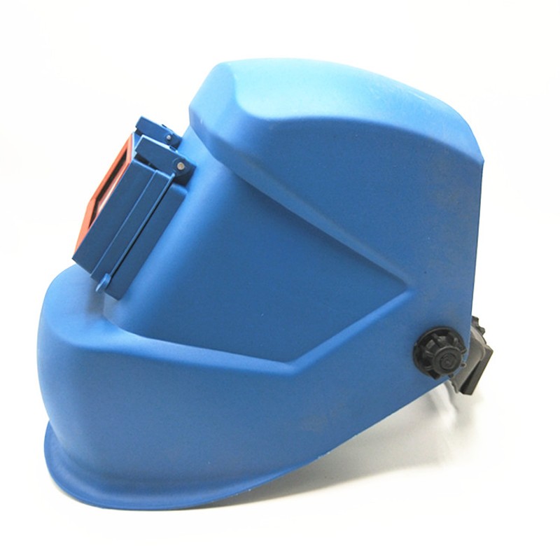 头戴式电焊面罩塑料耐摔氩弧焊防焊渣防护牛皮焊帽双层玻璃包邮