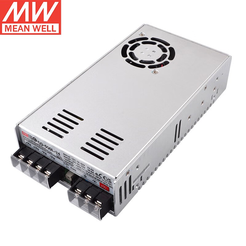 SD-500L-24明纬24V/48V转24V直流21A开关电源500W 19~72V DC-DC